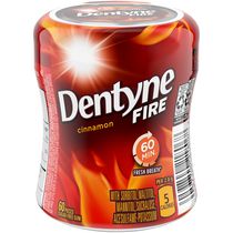 Dentyne Fire Cannelle, gomme sans sucre, 1 flacon (60 morceaux)