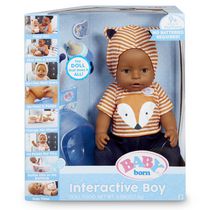 Poupée garçon interactive BABY born – yeux brun avec 9 manières d’en prendre soin