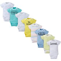 Onesies baby-boys 8-pack Short Sleeve Printed Shirt Bodysuits