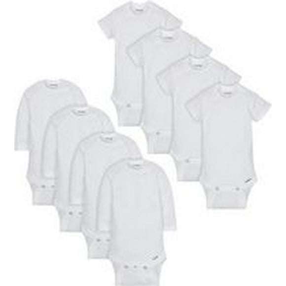Onesies Brand Baby 8-Pack Bodysuit, White