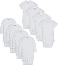 Chemises body de Onesies - paquet de 8, blanc
