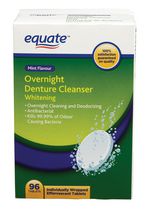 Equate Overnight Denture Cleanser Whitening Mint Flavour