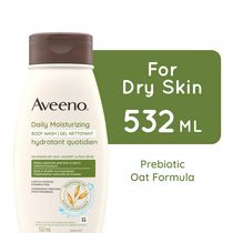 Aveeno Active Naturals Gel nettoyant hydratant quotidien, pour la peau sèche, Sans savon, Sans colorant, Grand flacon