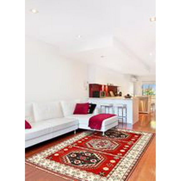 ECARPETGALLERY 100% Wool Traditional Indoor Area Rug for Entrance, Bedroom, Living Room and Dining Room