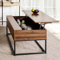 Homycasa Table basse rectangulaire à plateau relevable avec rangement