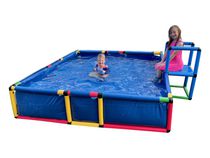 Construction Funphix 'n' Piscine à construire Splash - Construction en plein air d'une piscine à jouets, d'une fosse à balles, d'un bac à sable