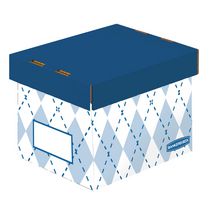 Boîte de rangement Bankers Box® Stor/File™  Décorative - Argyle, Petite,  lot de 4