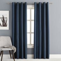 Hometrends Faux Silk Grommet Room Darkening Window Panel, 1 panel, 63" H or 84" H