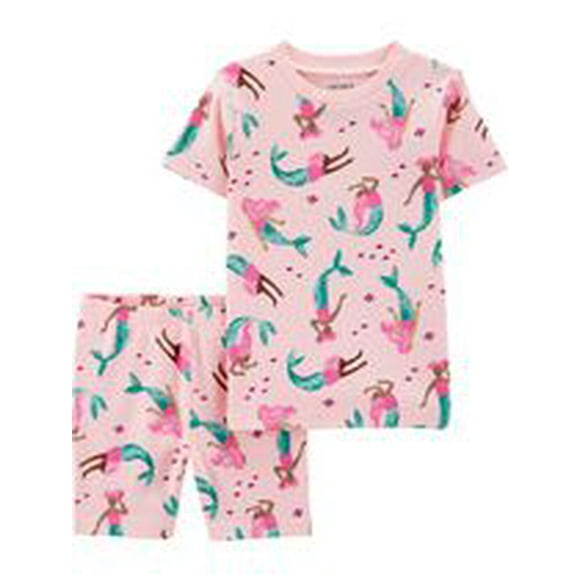 Carter's Child of Mine Toddler Girls' Pink Mermaid 2 Piece PJs