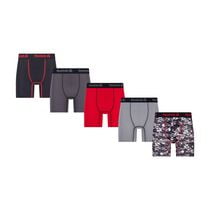 Reebok Boys' 5 Pack Performance Boxer Brief, Size S-XL