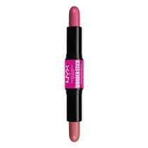 NYX PROFESSIONAL MAKEUP, Wonder Blush, Cream Blush Duo, Infused with Hyaluronic acid - LIGHT PEACH AND BABY PINK, Dual-Ended Blush Stick
