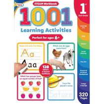 1002 STEAM 1st Grade Activity Workbook: Practice Sight Words, Phonics, Numbers, Math, Art, and More | Reading and Writing Skills 