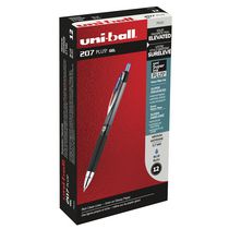 uni-ball 207 Plus+ Retractable Gel Pens, Medium (0.7mm), Blue - 12 Count