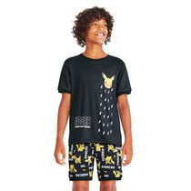 Pokémon Pyjama Garçon Pikachu Coton Doux - Pyjama Enfants Officiel Avec Motif Complet Pikachu Et Pokéballs