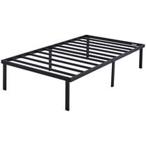 Mainstays 14" Heavy Duty Slat Bed Frame, Black Steel, Sizes Twin, Full, Queen