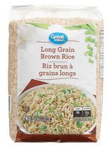 Riz brun à grains longs Great Value