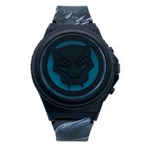 Black Panther Kid's Light Up LCD Watch with Opening Face Cover