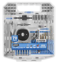 HART 70-Piece Drill and Drive Bit Set with Protective Storage Case