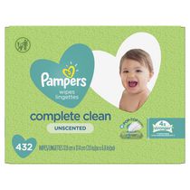 Lingettes pour bébés non parfumées Pampers Complete Clean, 6X boîtes distributrices