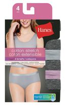 Culottes extensibles en coton Hanes pour femmes