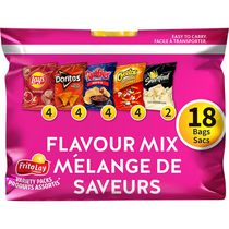 Frito Lay produits assortis Mélange de saveurs Grignotines- Doritos, Lay's, Ruffles, Cheetos & Smartfood