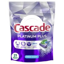 Sachets de détergent pour lave-vaisselle Cascade Platinum Plus ActionPacs, Parfum frais