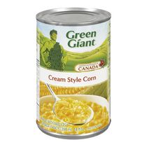 Maïs en crème avec grignotines Géant Vert en conserve