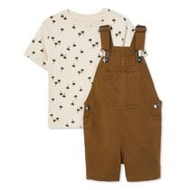George Toddler Boys' Shortall 2-Piece Set, Sizes 2T-5T