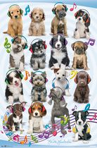 Puppy Headphones Poster