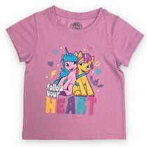 My Little Pony Girl's tee shirt. This short sleeve crew neck tee shirt for girls can be worn with any pant or skirt and