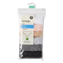 Lot de 6&nbsp;culottes côtelées George pour femmes Tailles P–2XL