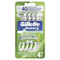 Rasoirs jetables Gillette Sensor3 Sensible pour hommes