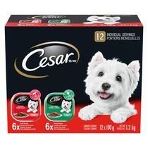 Cesar Classic Loaf in Sauce Beef & Turkey Recipe Variety Pack Soft Wet Dog Food