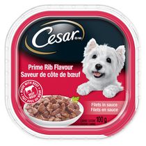 Nourriture humide pour chiens CESAR filets en sauce saveur de côte de bœuf
