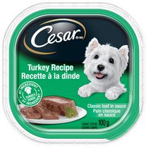 Cesar Classic Loaf in Sauce Turkey Recipe Soft Wet Dog Food