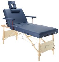 Table de massage portable Master Massage Coronado 78.5 cm avec lit de beauté  en bleu royal