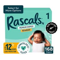Rascals Premium Jumbo Diapers, Unisex Baby Diaper