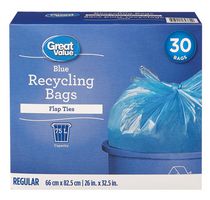Great Value sacs de recyclage transparent bleus