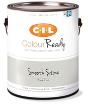 Peinture d'intérieur au latex CIL® ColourReady, pierre lisse/gris, coquille d'œuf, 3,78 litres