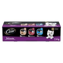 Cesar Classic Loaf in Sauce Delicacies Variety Pack Soft Wet Dog Food