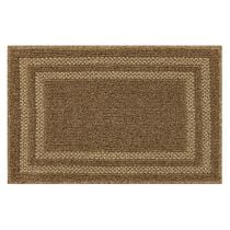 Mohawk Home Hall Border Near Black/Tan Tufted Polyester Area Rug