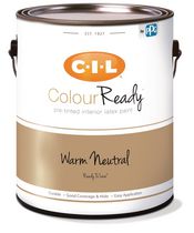 Peinture d'intérieur au latex CIL® ColourReady, neutre chaud/beige, coquille d'œuf, 3,78 litres