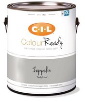 Peinture d'intérieur au latex CIL® ColourReady, Zeppelin/gris, coquille d'œuf, 3,78 litres