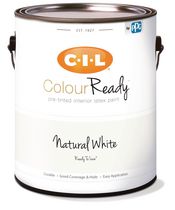 Peinture d'intérieur au latex CIL® ColourReady, blanc naturel / blanc cassé, coquille d'œuf, 3,78 litres
