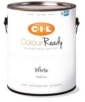 Peinture d'intérieur au latex CIL® ColourReady, blanc / blanc cassé, coquille d'œuf, 3,78 litres