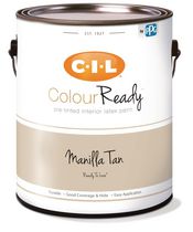 Peinture d'intérieur au latex CIL® ColourReady, havane / beige, coquille d'œuf, 3,78 litres