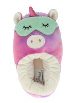 Girls unicorn Squishmallows plush slippers.