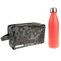 GoZone Gym Kit - With Water Bottle and Dopp Kit, Black Combo