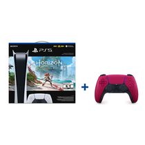 PlayStation®5 Digital Edition – Horizon Forbidden West™ Bundle PLUS PlayStation®5 DualSense™ Wireless Controller – Cosmic Red (FR)