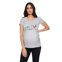 Disney Women's Maternity Winnie the Pooh Ruched Tee